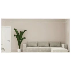 Specchio Bianco Trasparente Forma Rettangolare Tipologia a Parete 60x120h cm, Colore Struttura Trasparente - Roure