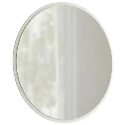 Specchio Bianco Trasparente Forma Rotondo Tipologia a Parete 60x60h cm, Colore Struttura Trasparente - Rosciano