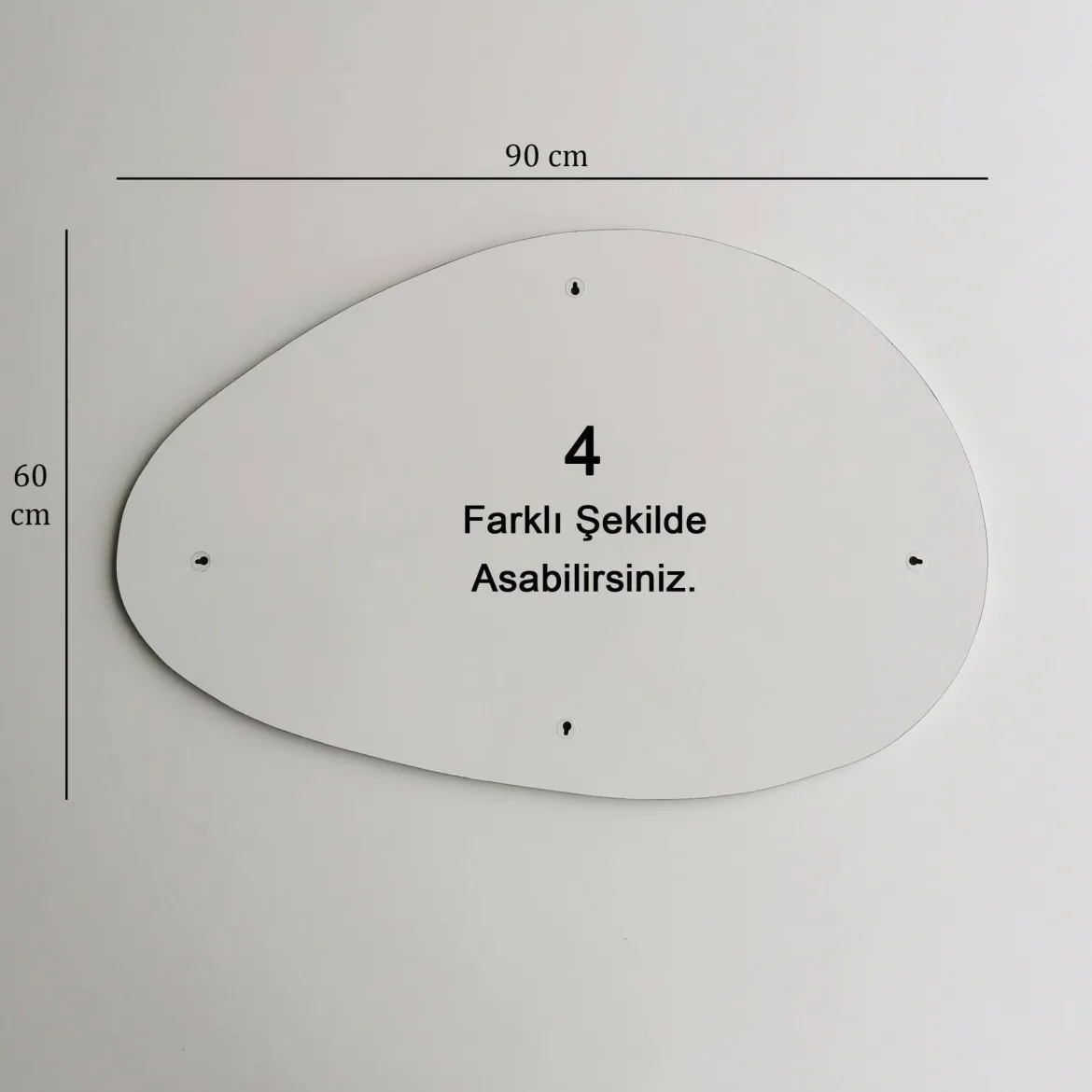 Specchio bianco 90x60h cm - Nogaredo
