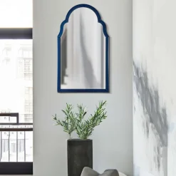 Specchio blu Trasparente Cornice Sagomata Forma Rettangolare 47x80h cm, Tipologia a Parete - Mostarr