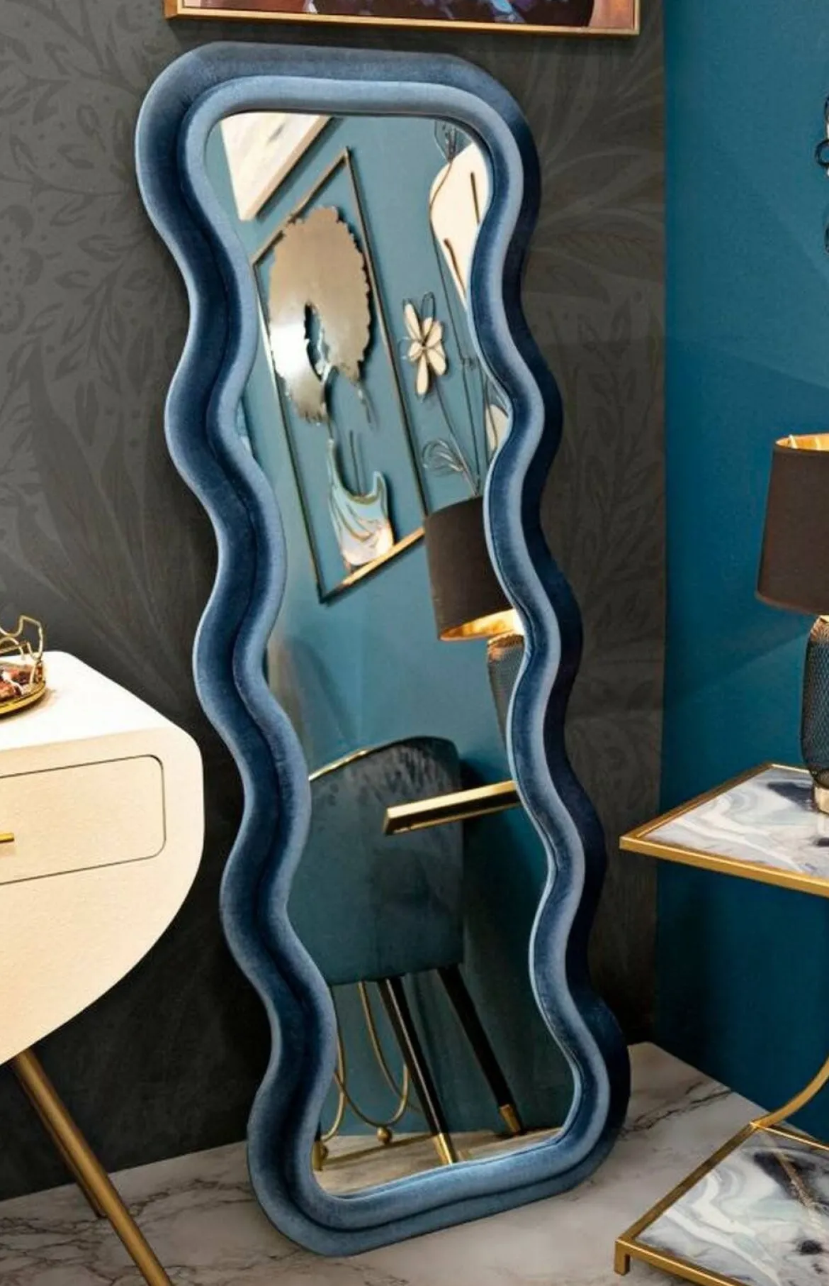 Specchio blu 60x160h cm - Allen