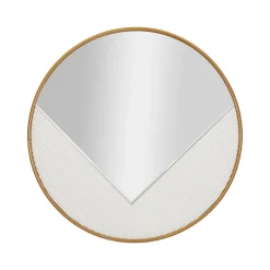 Specchio circolare bianco e oro 80x80h cm - Santelia