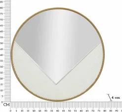 Specchio circolare bianco e oro 80x80h cm - Santelia