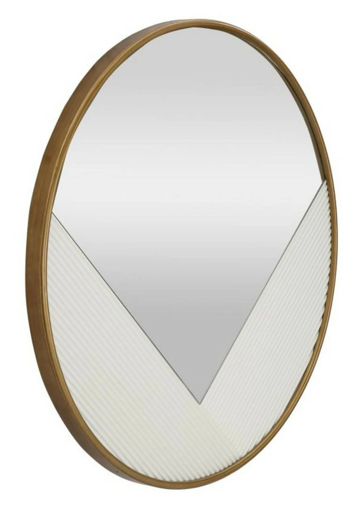 Specchio circolare bianco e oro 80x80h cm - Santelia