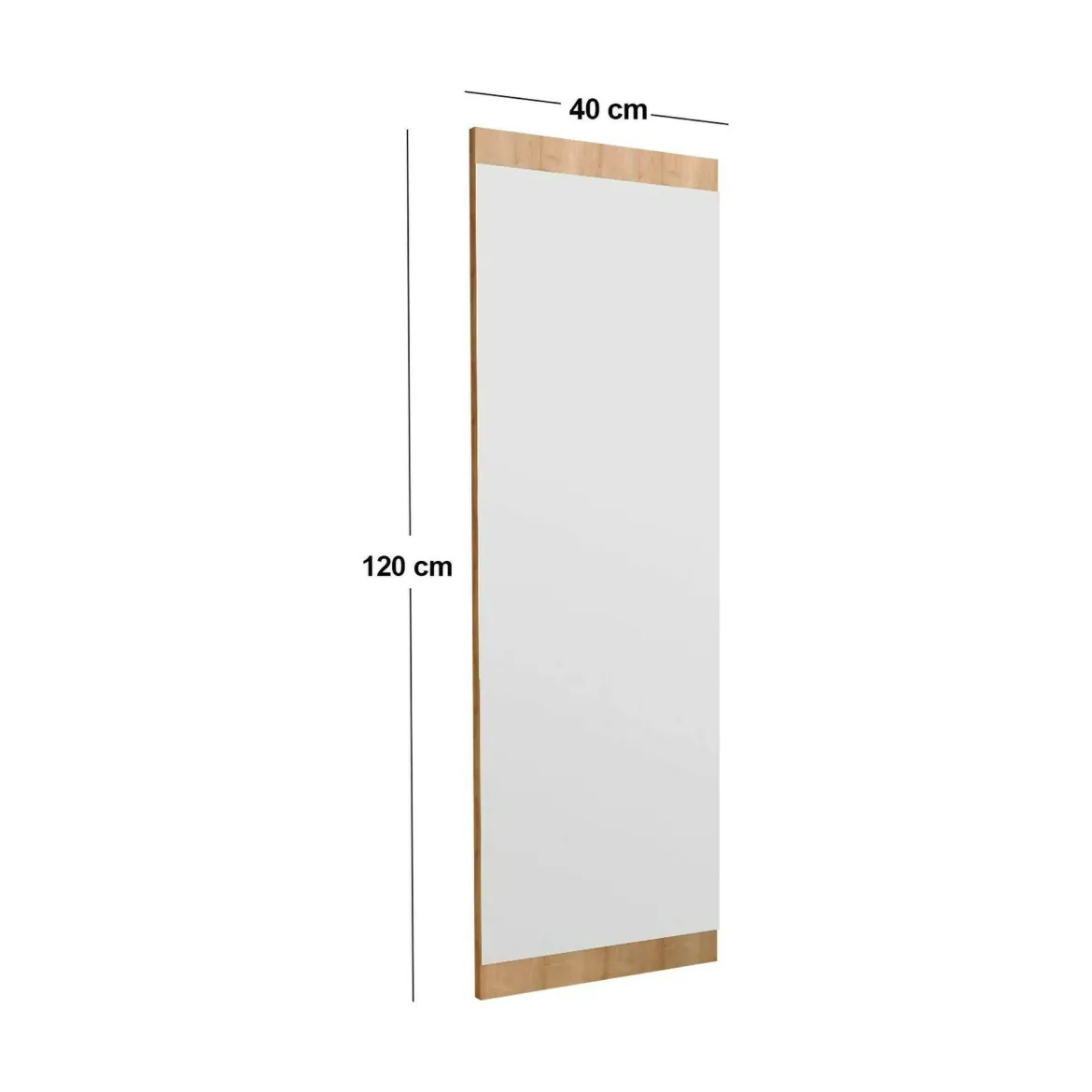 Specchio da parete rovere 40x120h cm - Fiammetta