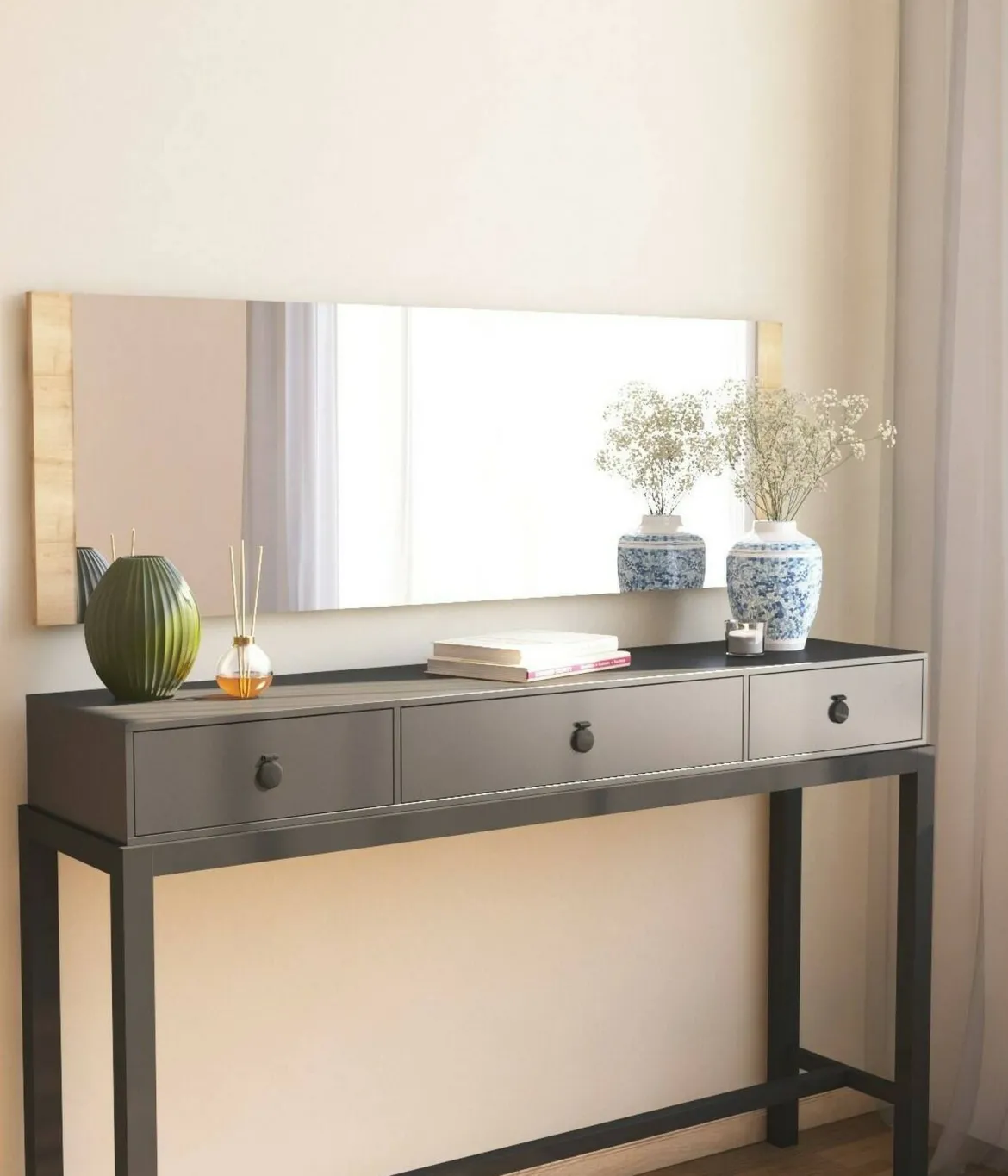 Specchio da parete rovere 40x120h cm - Fiammetta