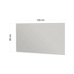 Specchio geometrico bianco 60x120h cm - Nimfa