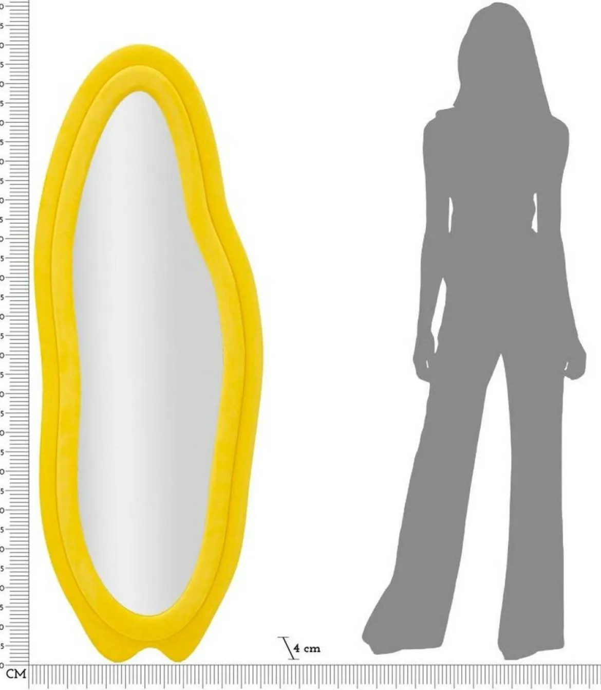 Specchio giallo 40x160h cm - Brione
