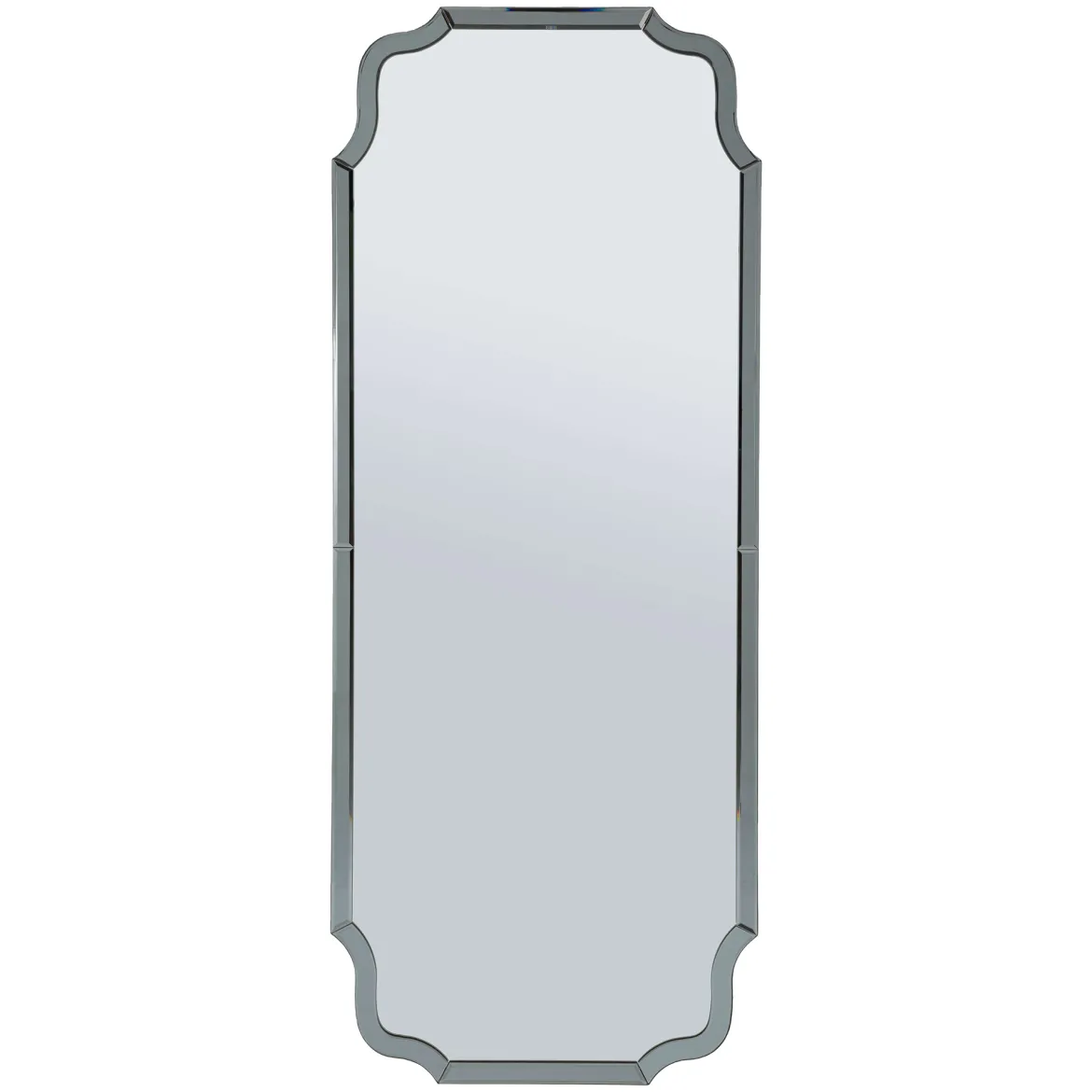 Specchio Grigio Trasparente Cornice Sagomata Forma Rettangolare 60x150h cm, Tipologia a Parete - Dadahani