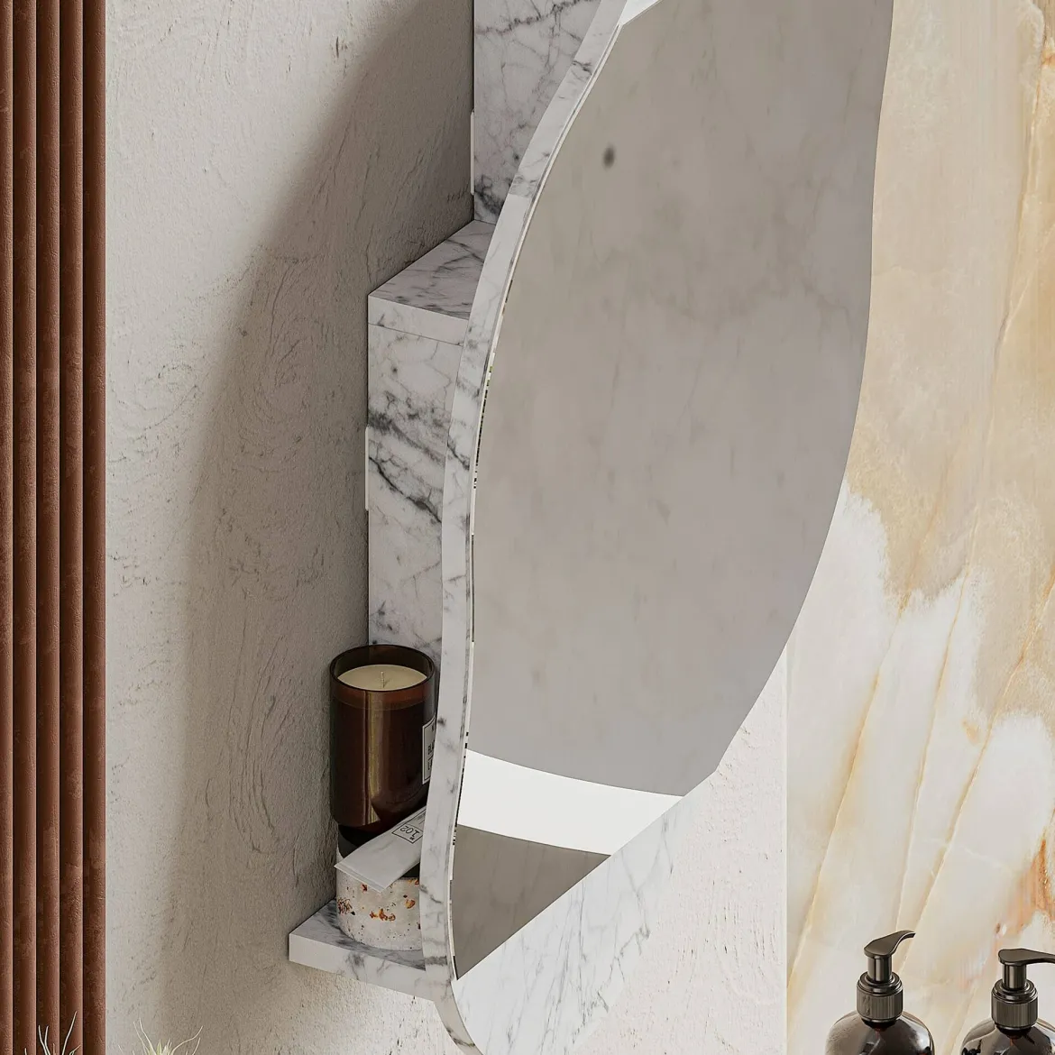 Specchio grigio 60x75h cm - Asterisco