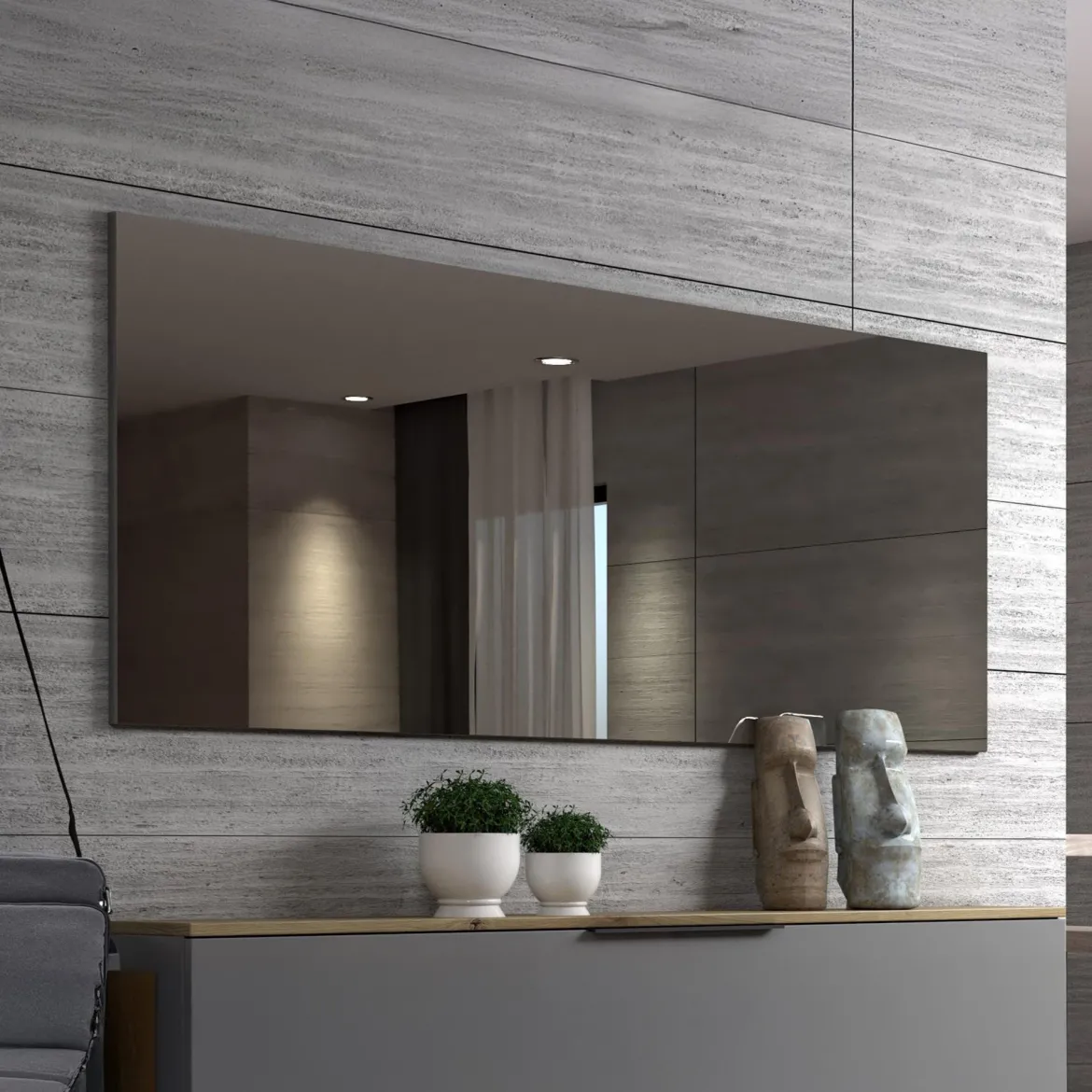 Specchio grigio 160x65h cm - Ayana