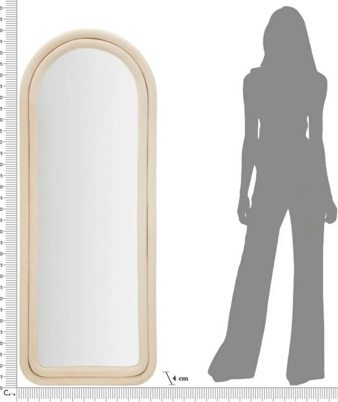 Specchio ingresso crema 60x160h cm - Segal