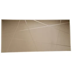 Specchio Marrone Bronzo Trasparente Dettagli Geometrici Forma Rettangolare 62x130h cm, Colore Struttura Trasparente - Salve