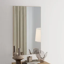 Specchio Marrone kit Fissaggio a Muro Incluso Forma Rettangolare 51x83h cm - Martis