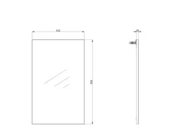 Specchio Marrone kit Fissaggio a Muro Incluso Forma Rettangolare 51x83h cm - Martis