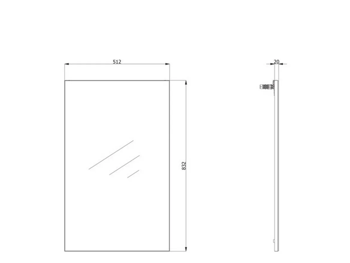 Specchio Marrone kit Fissaggio a Muro Incluso Forma Rettangolare 51x83h cm - Martis