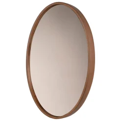 Specchio Marrone Noce Trasparente Forma Ovale Tipologia a Parete 55x38h cm, Colore Struttura Trasparente - Forenza