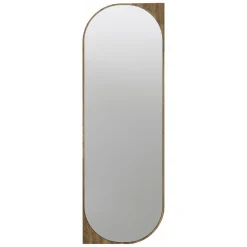 Specchio Marrone Noce Trasparente Forma Rettangolare Tipologia a Parete 52x152h cm, Colore Struttura Trasparente - Burgio