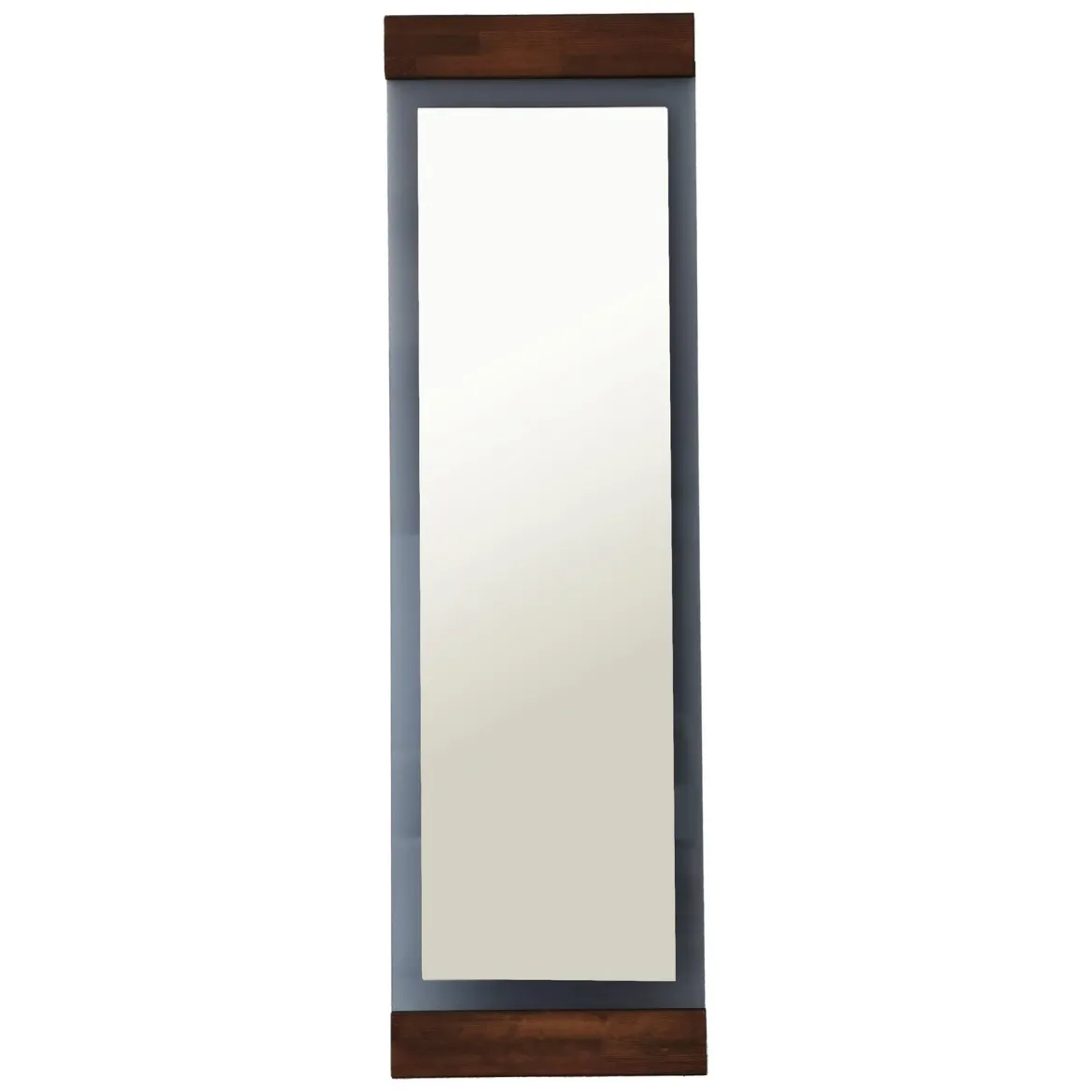 Specchio Marrone Noce Trasparente Mensola Inclusa Forma Rotondo 70x70h cm, Colore Struttura Trasparente - Spello