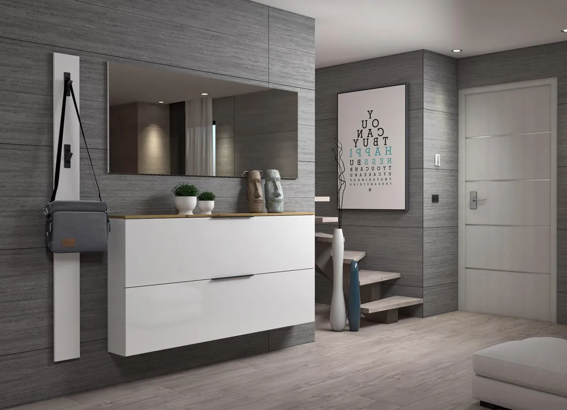 Specchio moderno bianco lucido 160x65h cm - Ayana