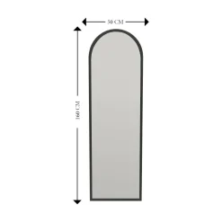 Specchio nero con cavalletto 50x160h cm - Artus