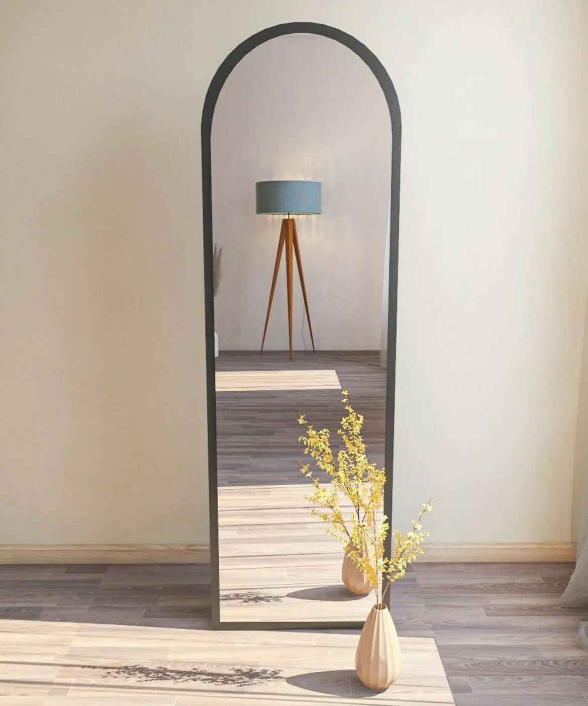 Specchio nero con cavalletto 50x160h cm - Artus