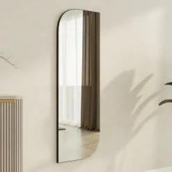 Specchio Nero Trasparente Forma Rettangolare Tipologia a Parete 40x120h cm, Colore Struttura Trasparente - Librizzi