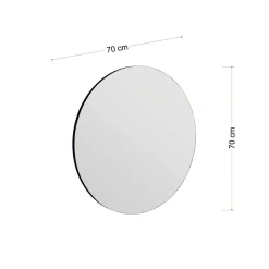 Specchio nero 70x70h cm - Bairo