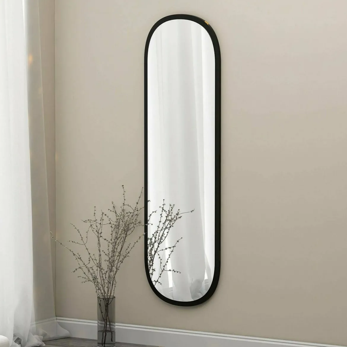 Specchio nero 40x120h cm - Korban