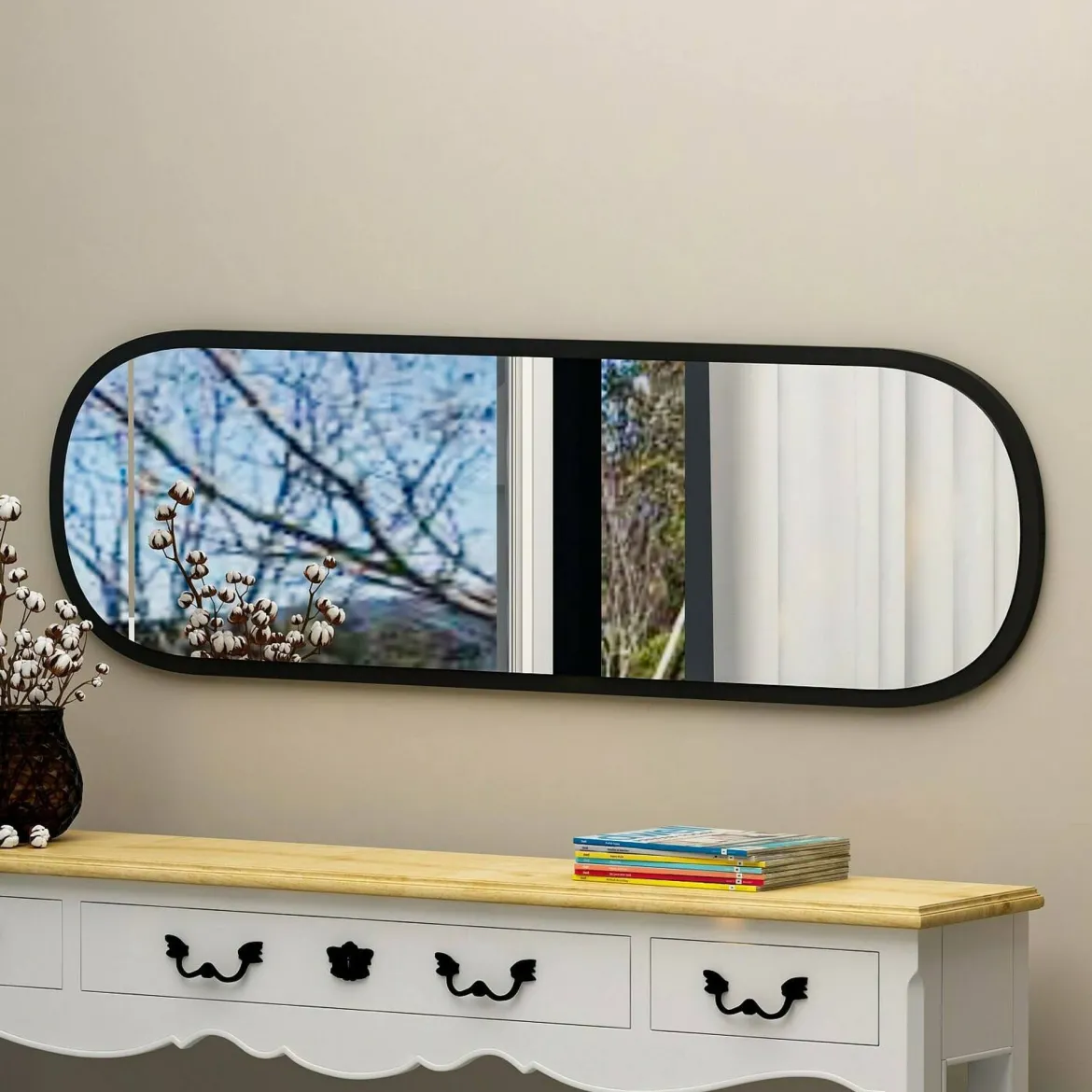 Specchio nero 40x120h cm - Korban