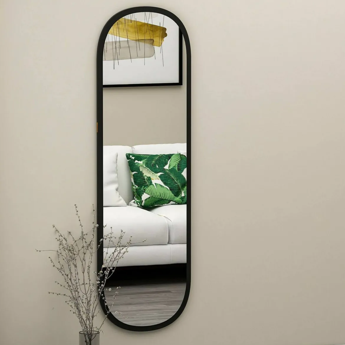 Specchio nero 40x120h cm - Korban