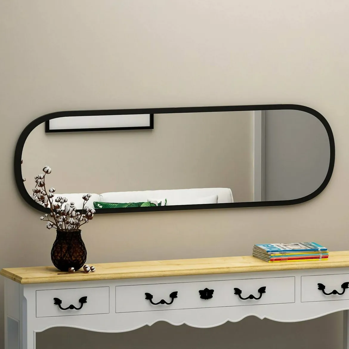 Specchio nero 40x120h cm - Korban
