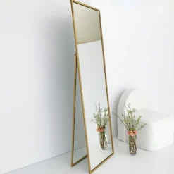 Specchio oro con cavalletto nero 50x170h cm - Ronzone