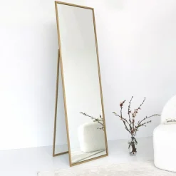 Specchio oro con cavalletto nero 50x170h cm - Ronzone