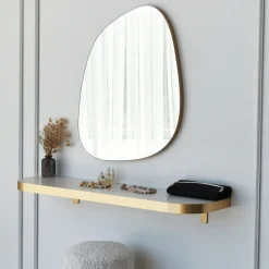Specchio oro Forma Irregolare Tipologia a Muro 58x75h cm, - Moscufo