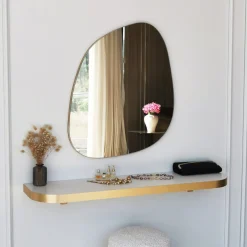 Specchio oro Forma Irregolare Tipologia a Muro 58x75h cm, - Moscufo