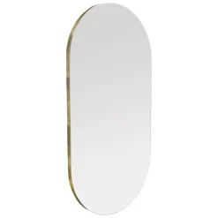 Specchio oro Trasparente Forma Ovale Tipologia a Parete 45x85h cm, Colore Struttura Trasparente - Teco