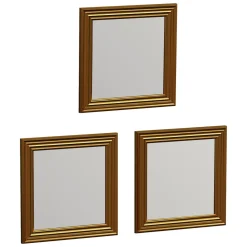 Specchio oro Trasparente Modulabile set da 3 40x40h cm, Forma Rettangolare - Ferno
