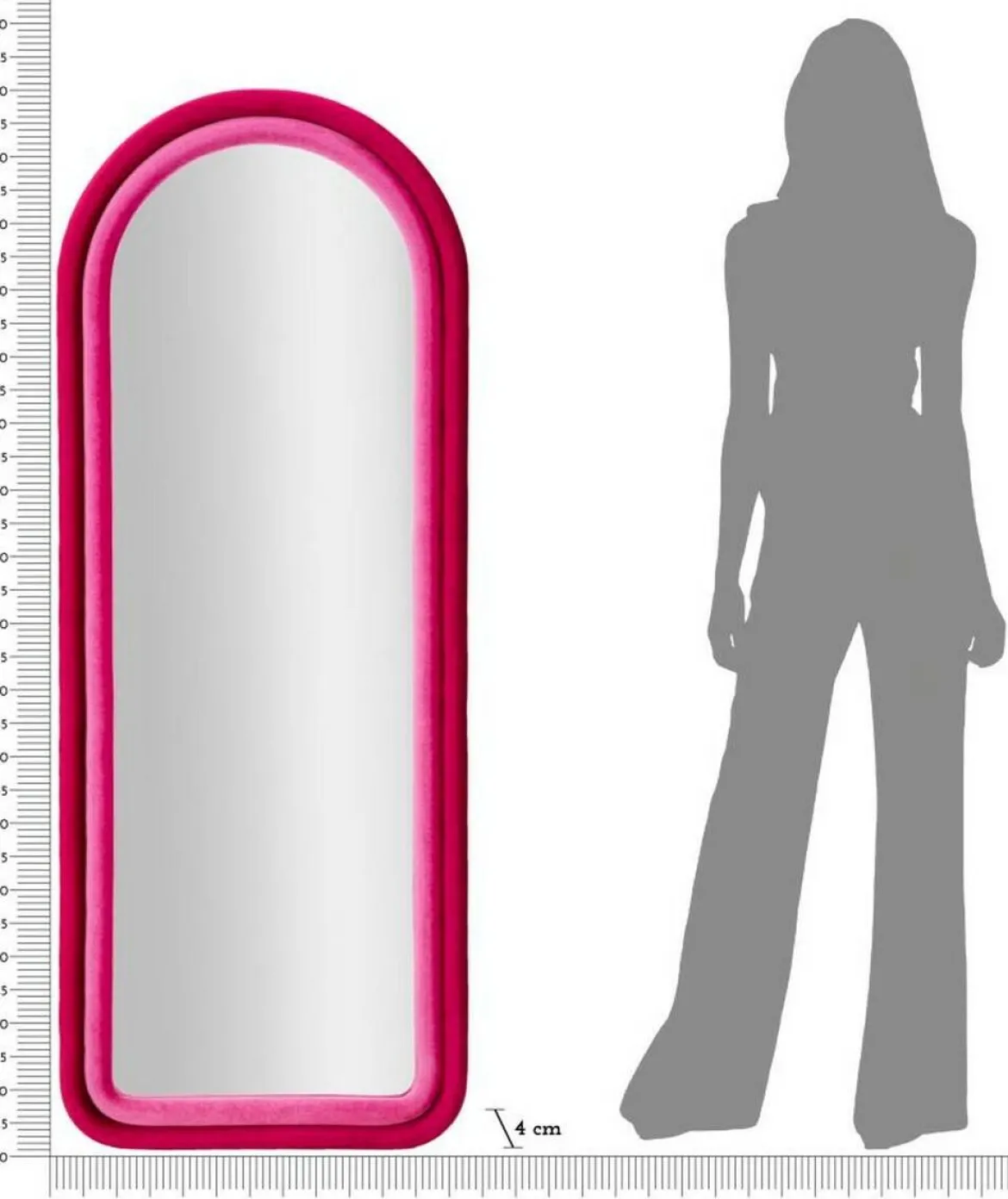 Specchio piccolo fucsia 60x160h cm - Segal