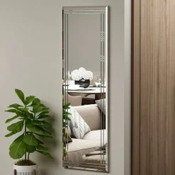 Specchio rettangolare bianco 40x120h cm - Mossano