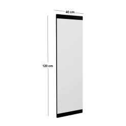 Specchio rettangolare classico nero 40x120h cm - Fiammetta