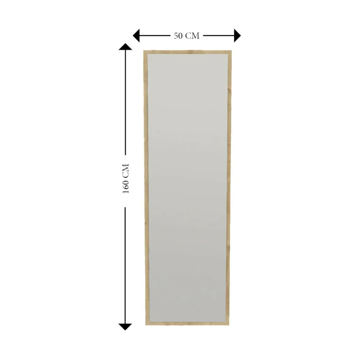 Specchio rettangolare con cavalletto rovere 50x160h cm - Dragone