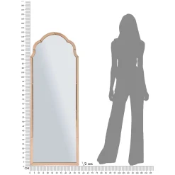 Specchio Rosa Trasparente Cornice Sagomata Forma Rettangolare 62x100h cm, Tipologia a Parete - Gamera