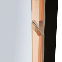 Specchio Rosa Trasparente Cornice Sagomata Forma Rettangolare 62x100h cm, Tipologia a Parete - Gamera