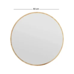 Specchio rotondo rovere 60x60h cm - Adelasia