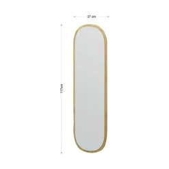 Specchio stretto rovere 40x120h cm - Korban