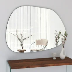 Specchio Trasparente Forma Irregolare Tipologia a Muro 90x70h cm, - Momo