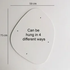 Specchio Trasparente Forma Irregolare Tipologia a Muro 90x70h cm, - Momo