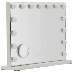 Specchio Trasparente Lampadine Incluse Forma Rettangolare 61x47h cm, Tipologia a Parete - Galiseri