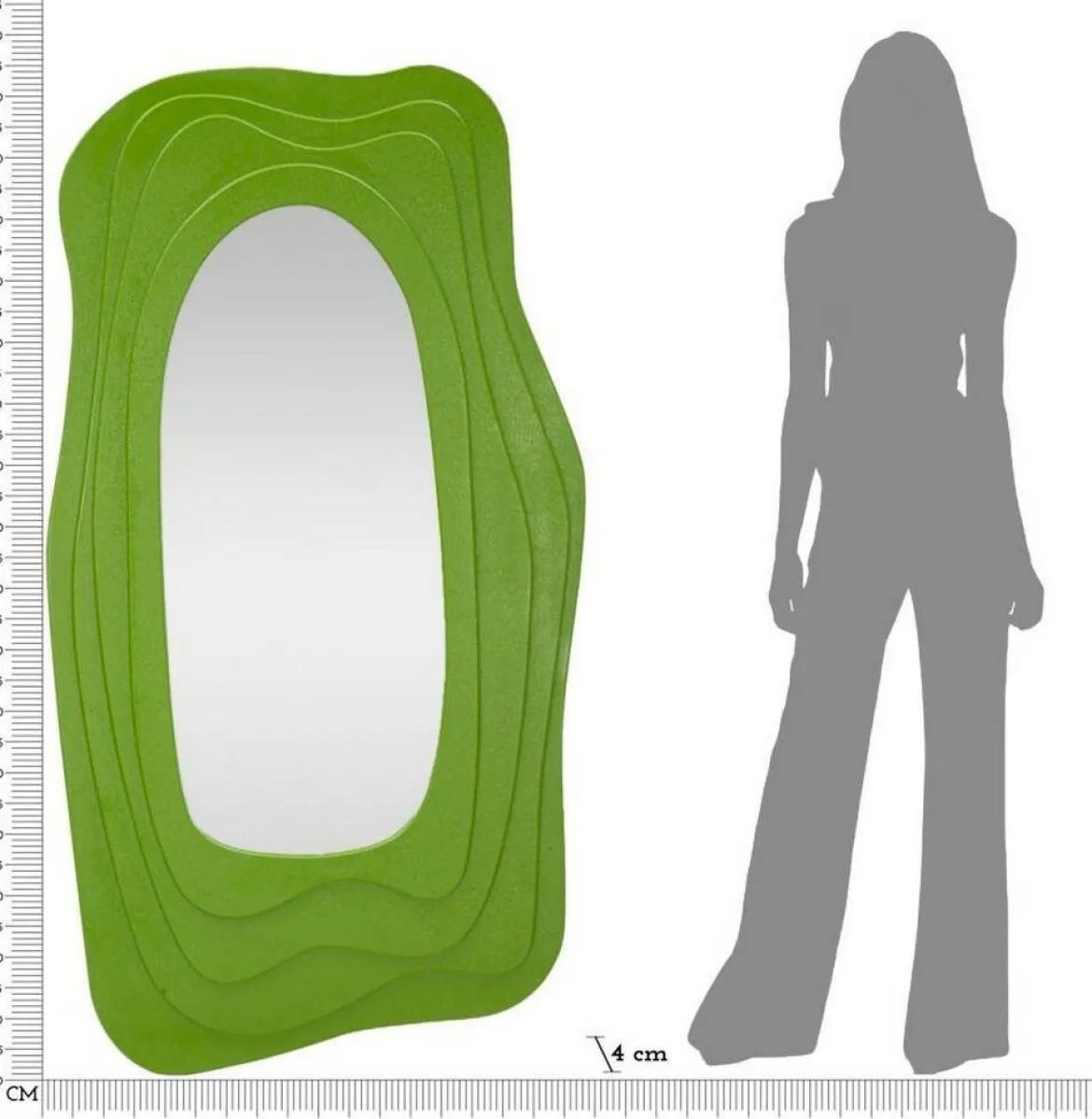 Specchio verde 90x165h cm - Pregola